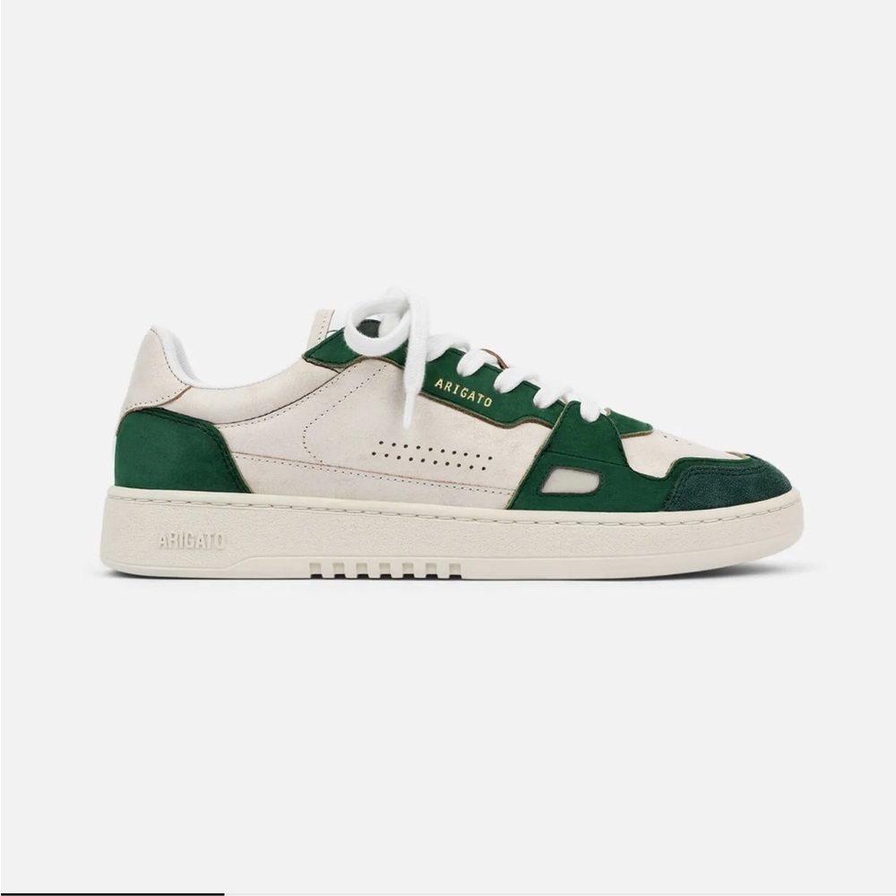 EUC $325 Axel Arigato Dice Lo Sneaker White/Kale Green sz 39